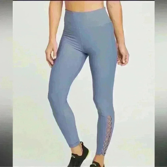 SOUL by SOULCYCLE Recut Lace Up Leggings sz Large - Picture 1 of 15